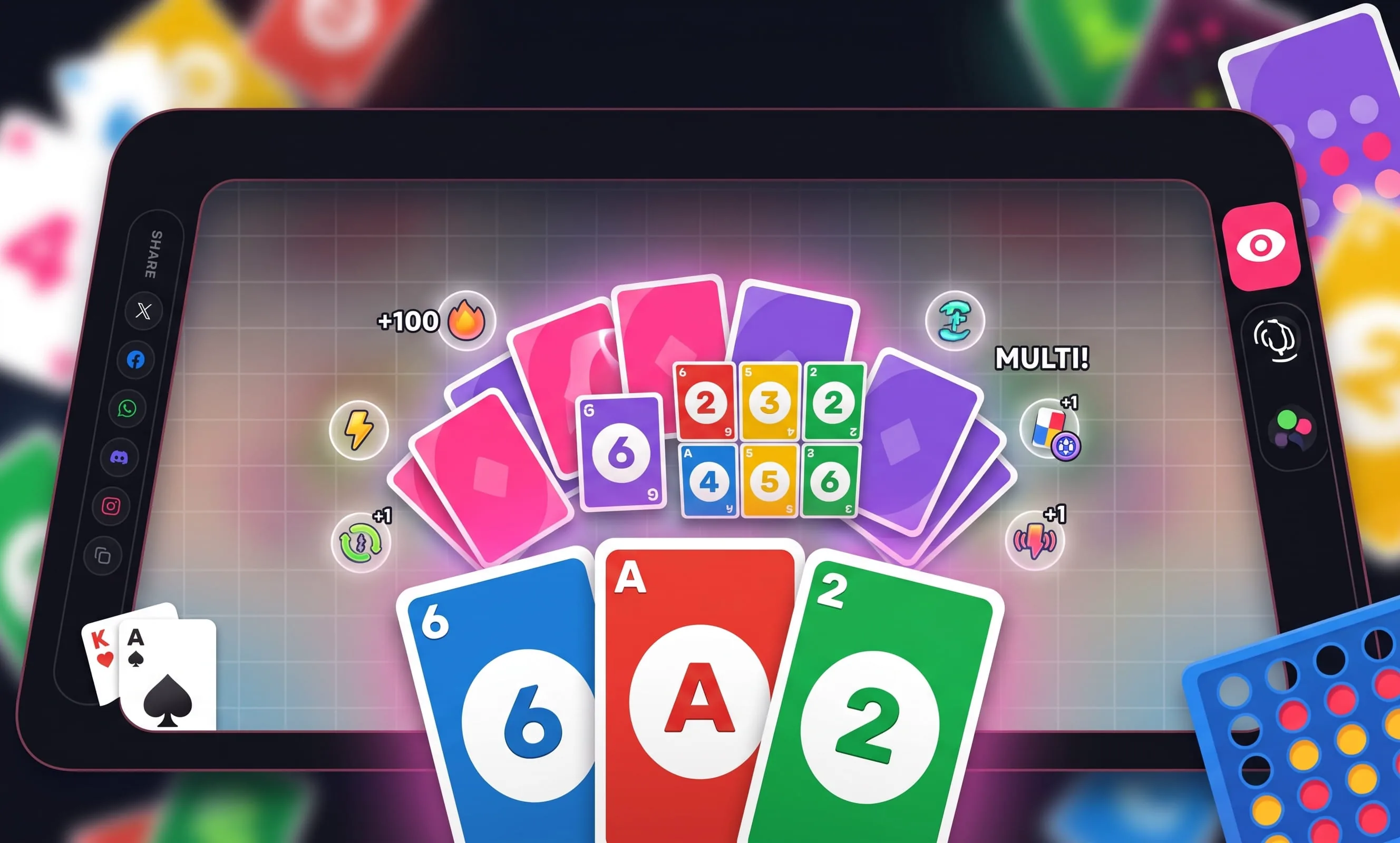 Color Cards: Passe Farben und Zahlen an, um als Erster deine Hand gegen 3… — free board game online at Playaby