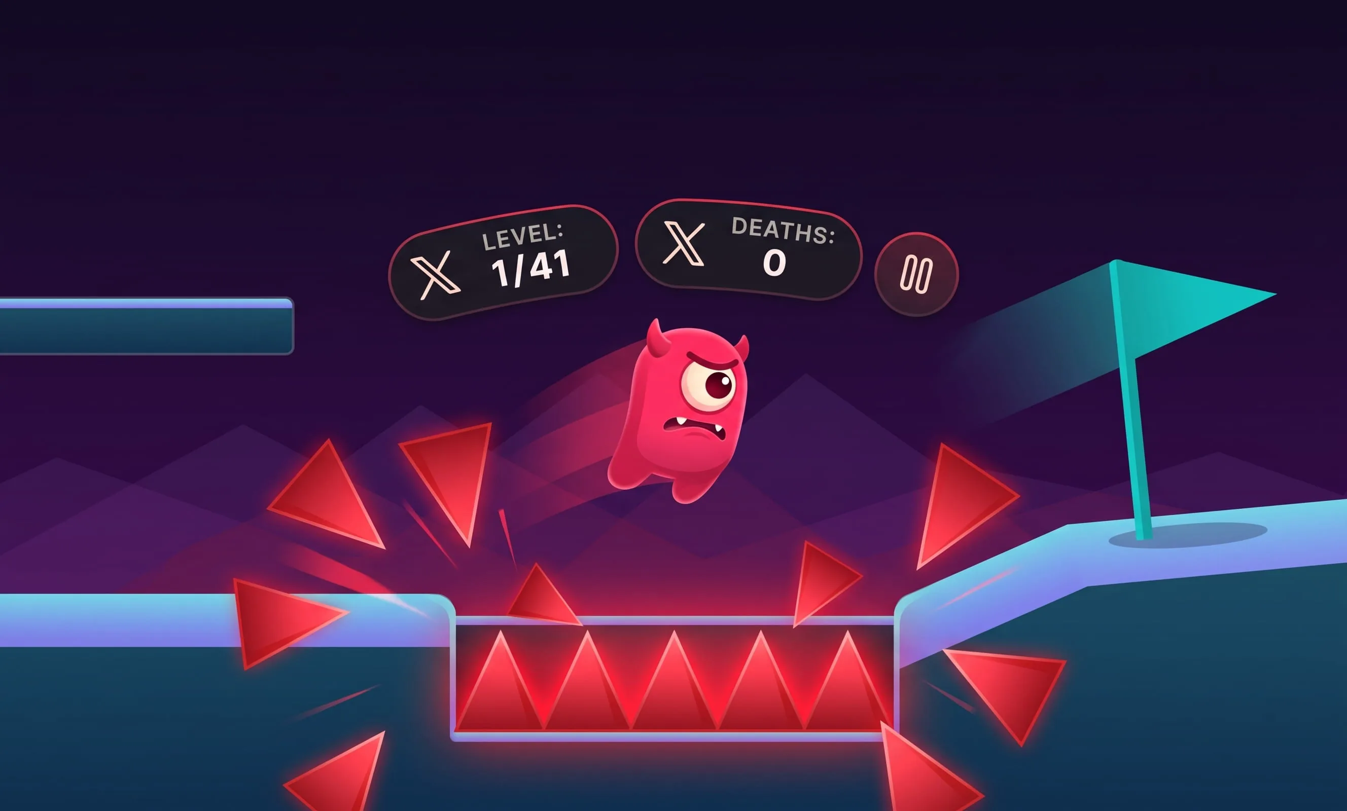 Devil Trap: 40 brutale Level voller Tricks — du wirst es nie kommen sehen — free arcade game online at Playaby