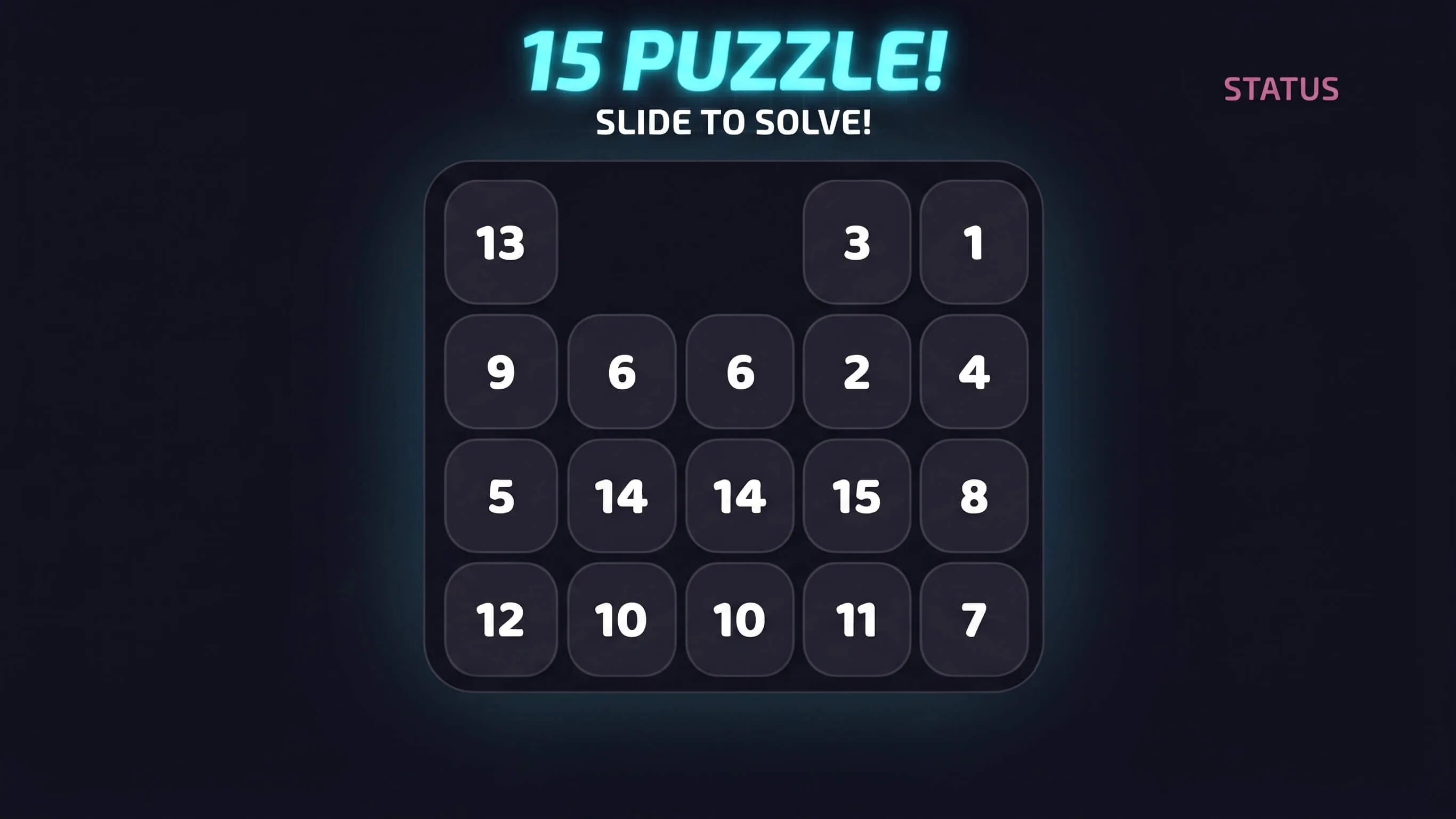 15 Puzzle: Schiebe die Kacheln zurück in die richtige Reihenfolge — free puzzle game online at Playaby