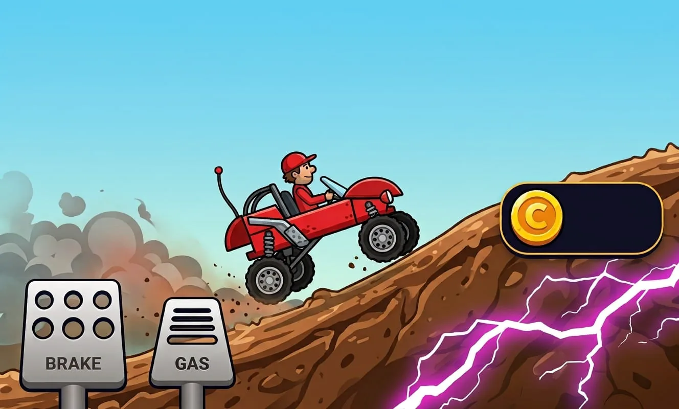 Hill Climb 3D: Gib Gas, bremse und lehne dich über eine endlose Strecke voller Hügel — free racing game online at Playaby