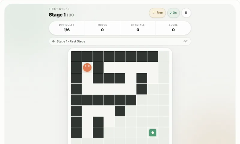 Maze Runner: Finde den Weg durch ein neu generiertes Labyrinth zum Ausgang — free puzzle game online at Playaby