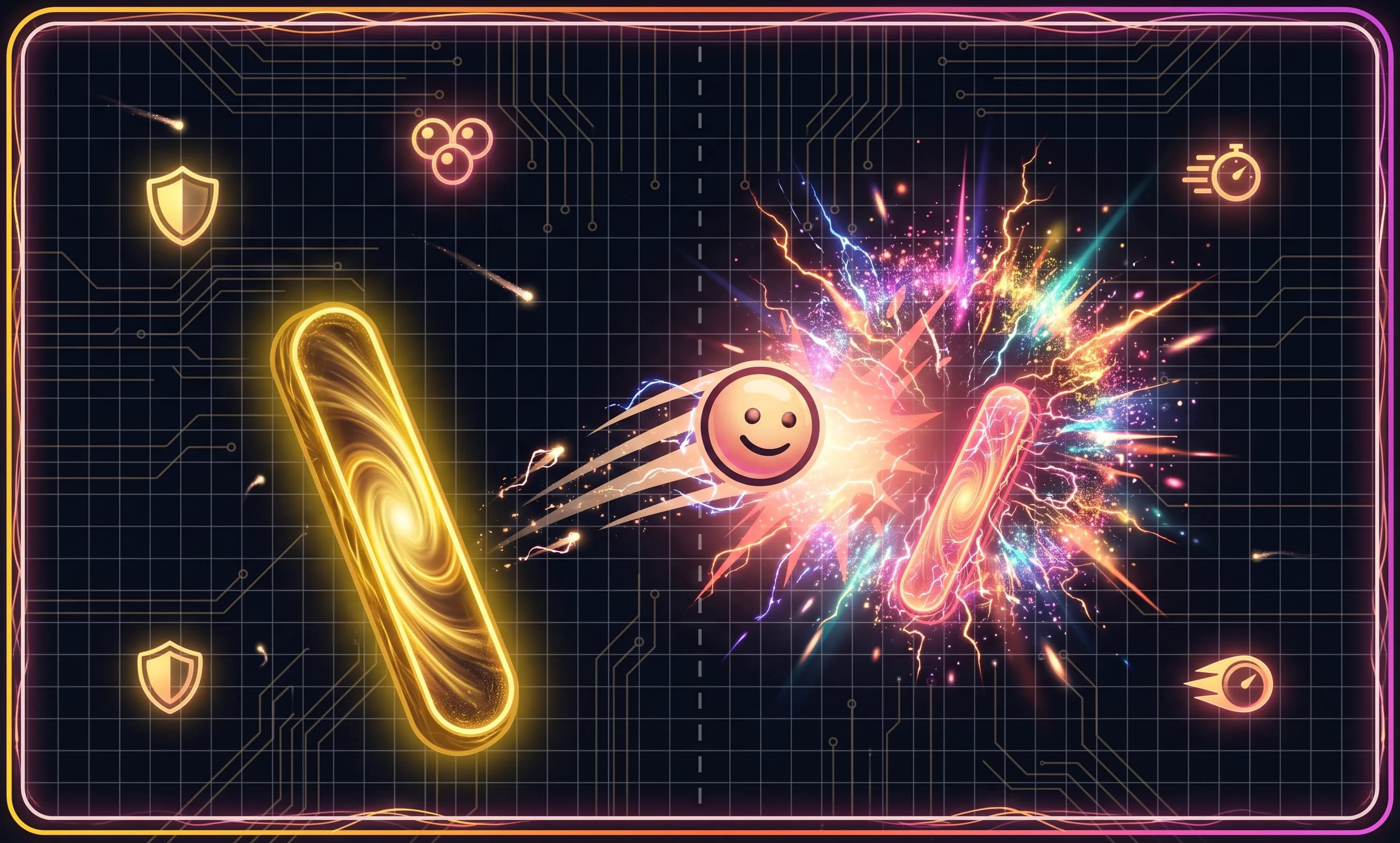 Paddle Duel: Klassisches Schläger-Duell gegen eine mitwachsende KI — free arcade game online at Playaby