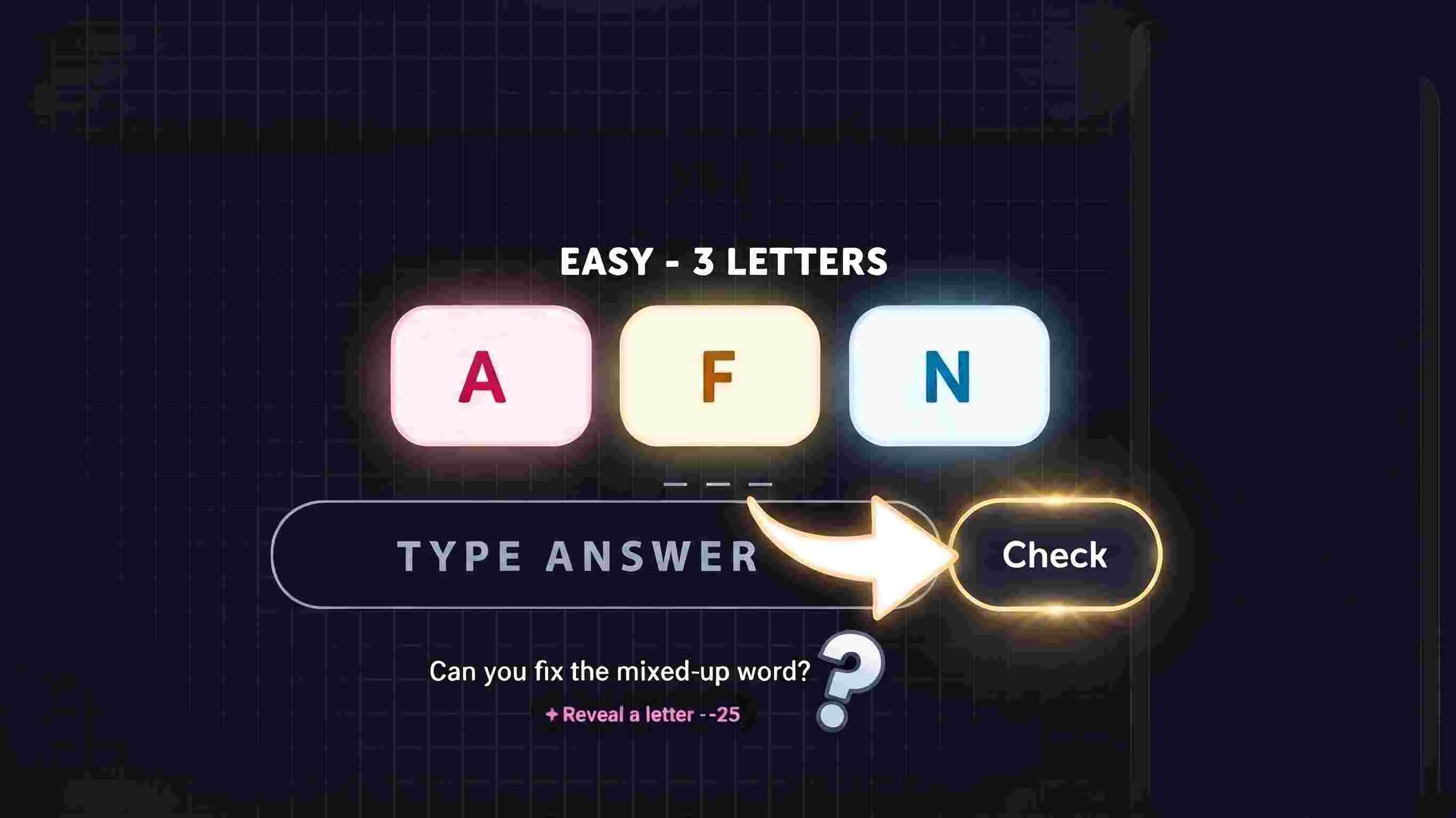 Word Scramble: Entwirre die durcheinandergewürfelten Buchstaben gegen die Uhr — free word game online at Playaby