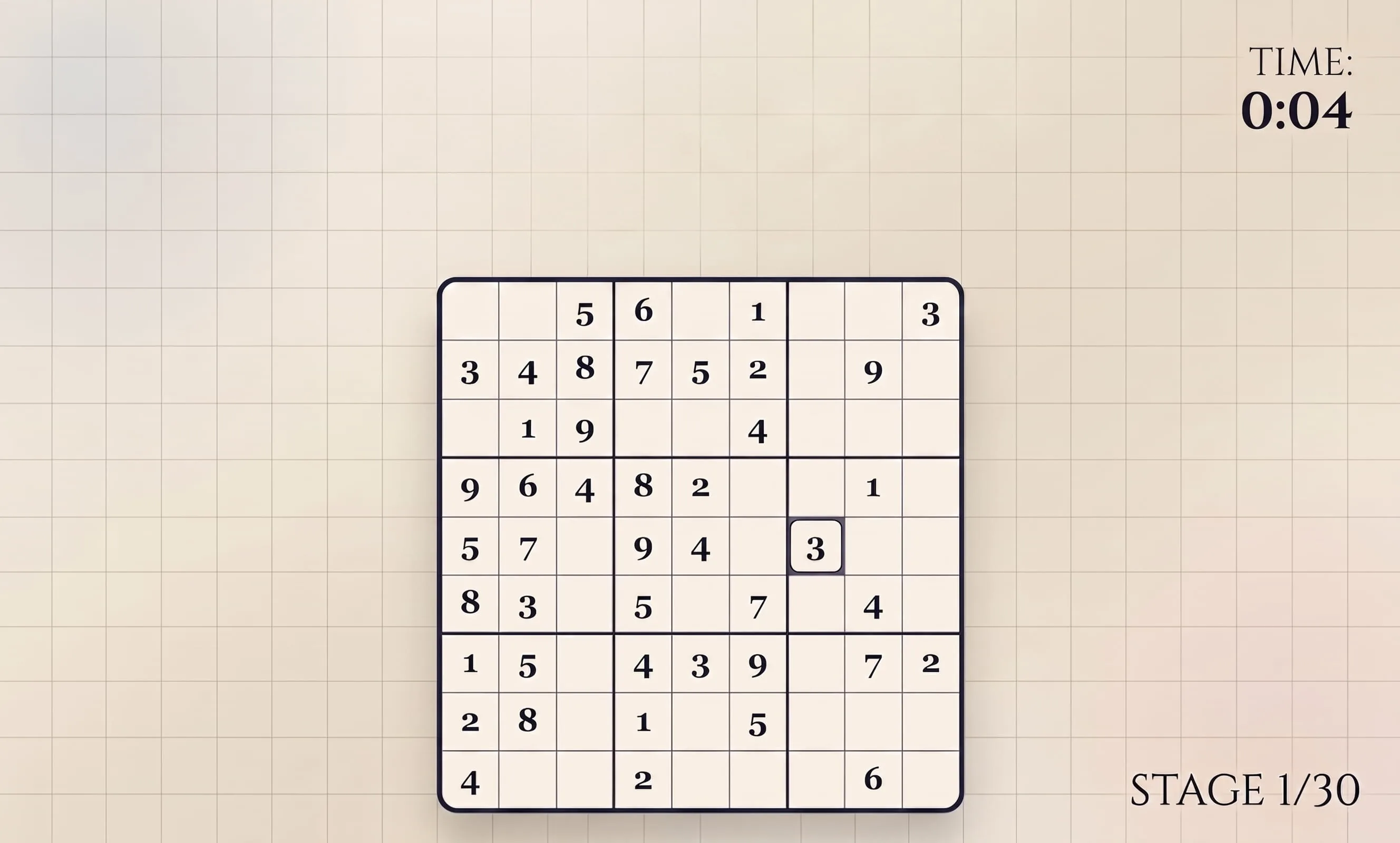Sudoku: Fülle das Raster so, dass jede Zeile, Spalte und Box die Zahlen 1–9 enthält — free puzzle game online at Playaby
