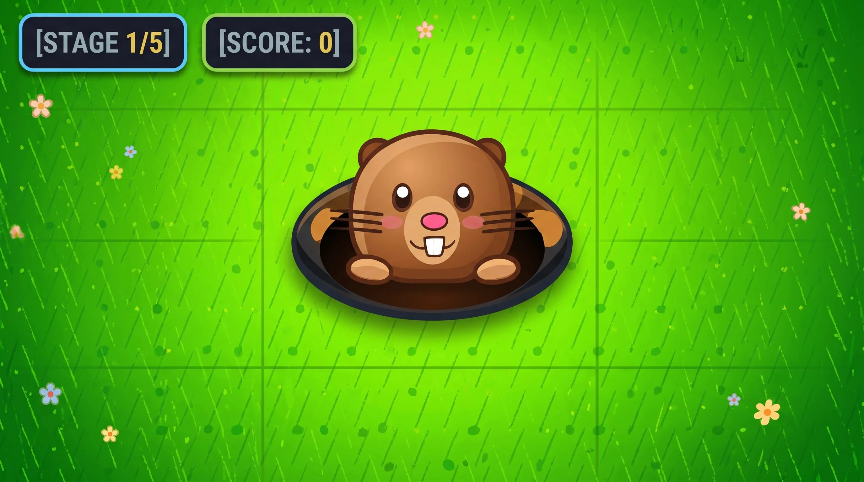 Whack-a-Mole: Hau die leuchtenden Maulwürfe, bevor sie wieder abtauchen — free arcade game online at Playaby